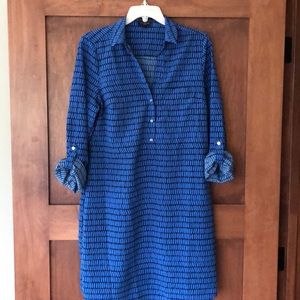 Blue shirt dress